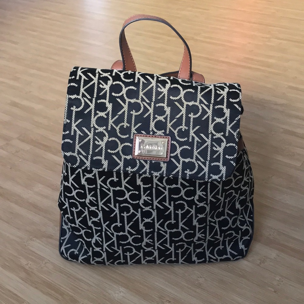 Calvin Klein signature backpack purse